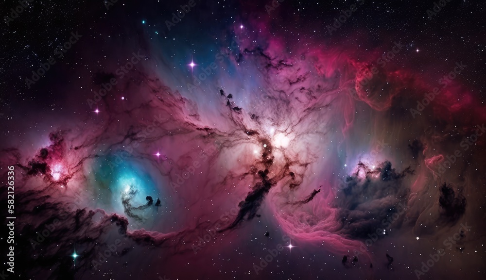 Nebula in deep space, ade with generative ai Nebula in deep space, ade with generative ai
