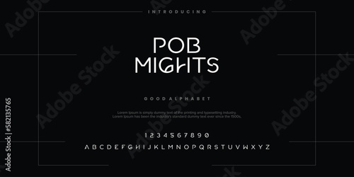 Abstract minimal modern alphabet fonts. Typography technology vector illustration