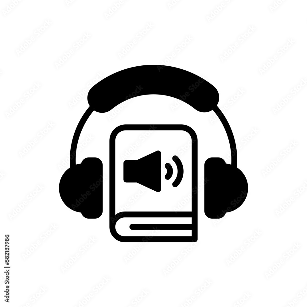 Audio Book icon in vector. illustration