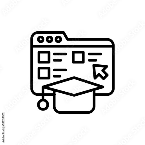 Browse Courses icon in vector. illustration