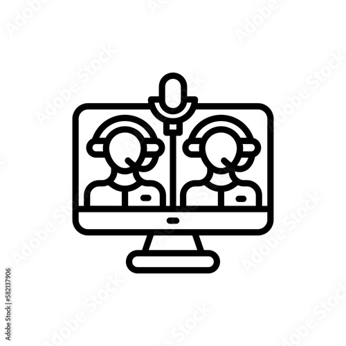 Audio Conference icon in vector. illustration