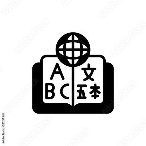 Online Linguistics icon in vector. illustration