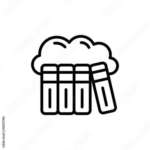 Digital Library icon in vector. illustration