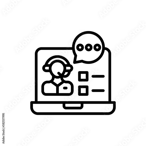  Online Consultation icon in vector. illustration photo