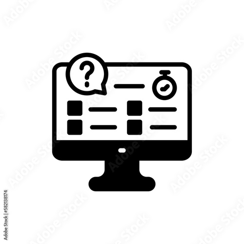 Online Quiz icon in vector. illustration