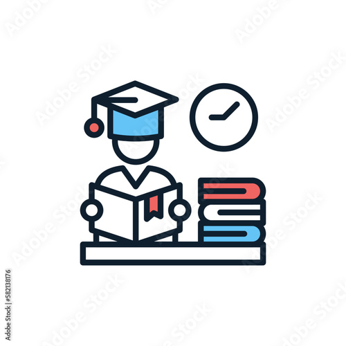 Student icon in vector. illustration