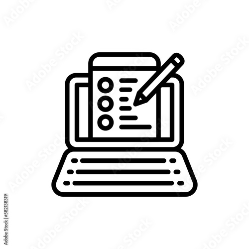 Online Assignment icon in vector. illustration
