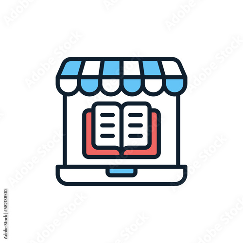 Online Book Store icon in vector. illustration