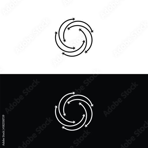 Star circle vector logo template design