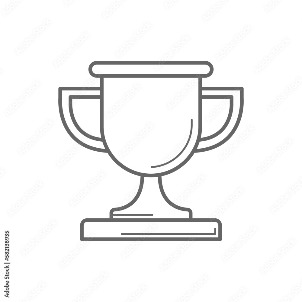 doodle trophy award icon, retro style doodle trophy award icon, retro style