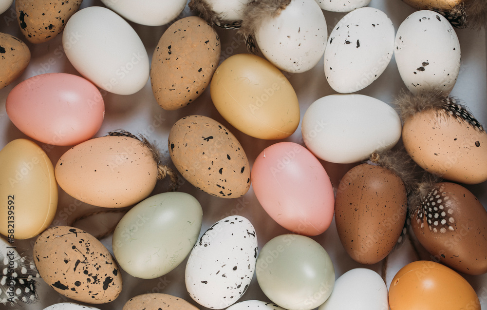 easter eggs in a basket