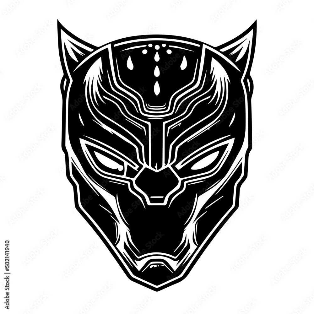 Fototapeta premium panther head vector svg