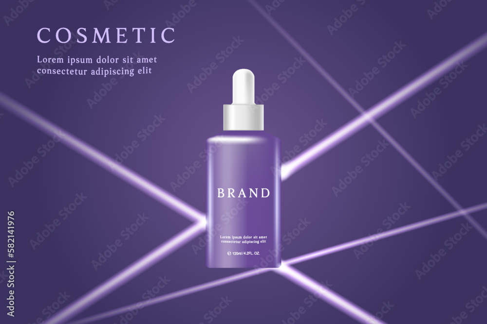 Cosmetics and skin care product ads template on dark background with the light. Cosmetics and skin care product ads template on dark background with the light.