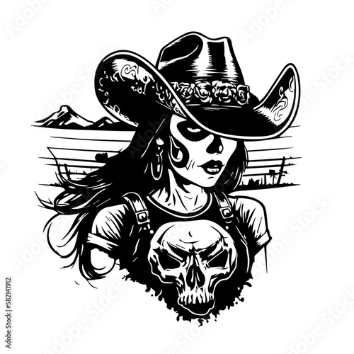 cowgirl vector svg