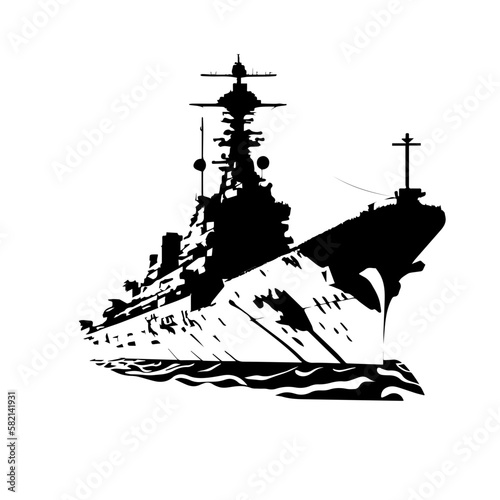 yamato battle ship vector svg photo