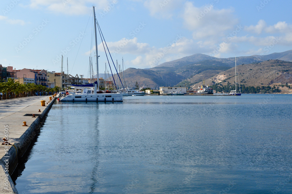 Argostoli city on Kefalonia island, Greece