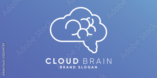 Cloud brain logo