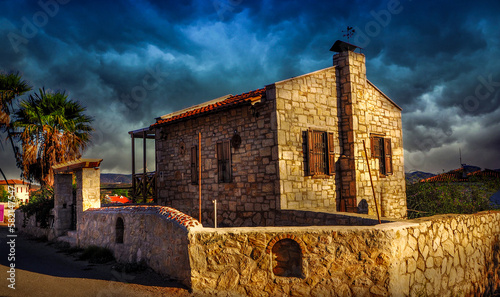 The old town of Datça and its streets and houses made with local stonework