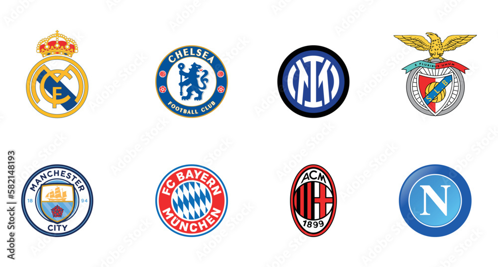 uefa champions league final, soccer, football, 2023 2024 Stock Vector