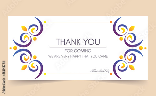 classic thank you wedding card