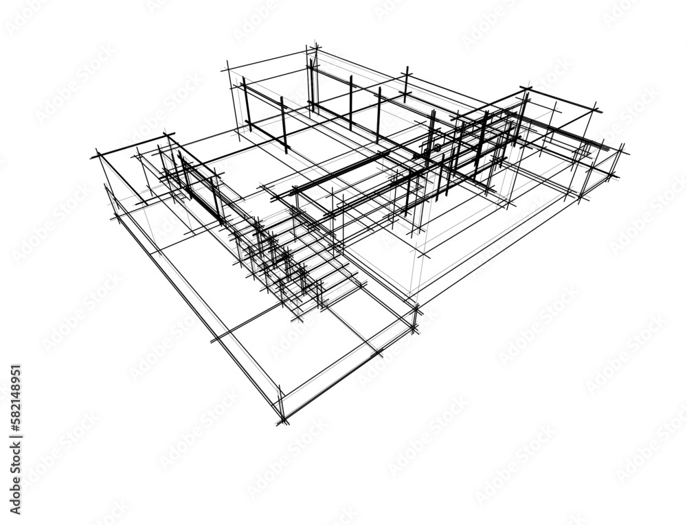 architectural sketch of a house architectural sketch of a house