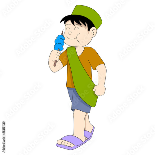 Boy Islam is cheating on eating during the fasting month of Ramadan