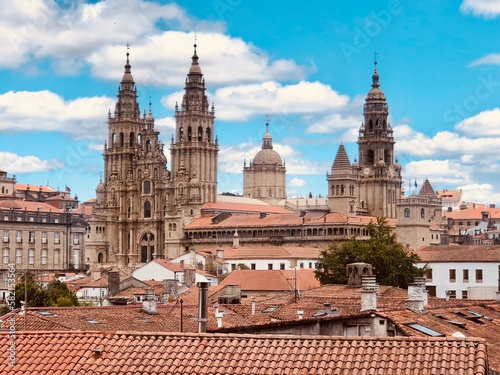 Las torres de la catedral de Santiago de Compostela, Galicia