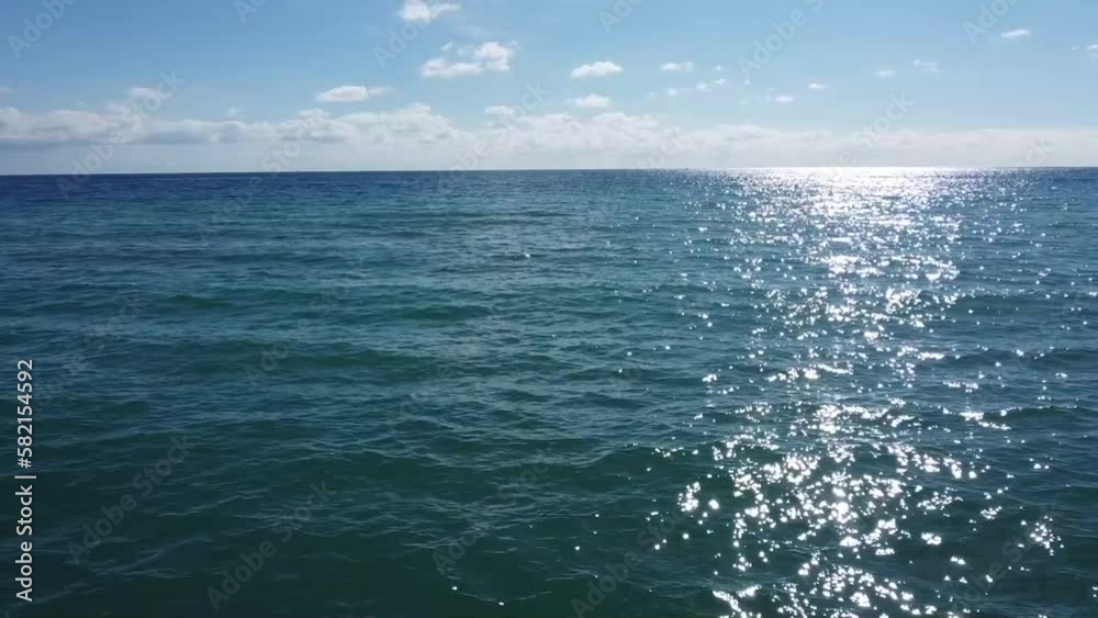 Pretty aerial view of the sea near the Hollywood city beach in Florida in the United States Pretty aerial view of the sea near the Hollywood city beach in Florida in the United States