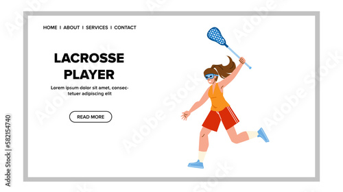 lacrosse player vector
