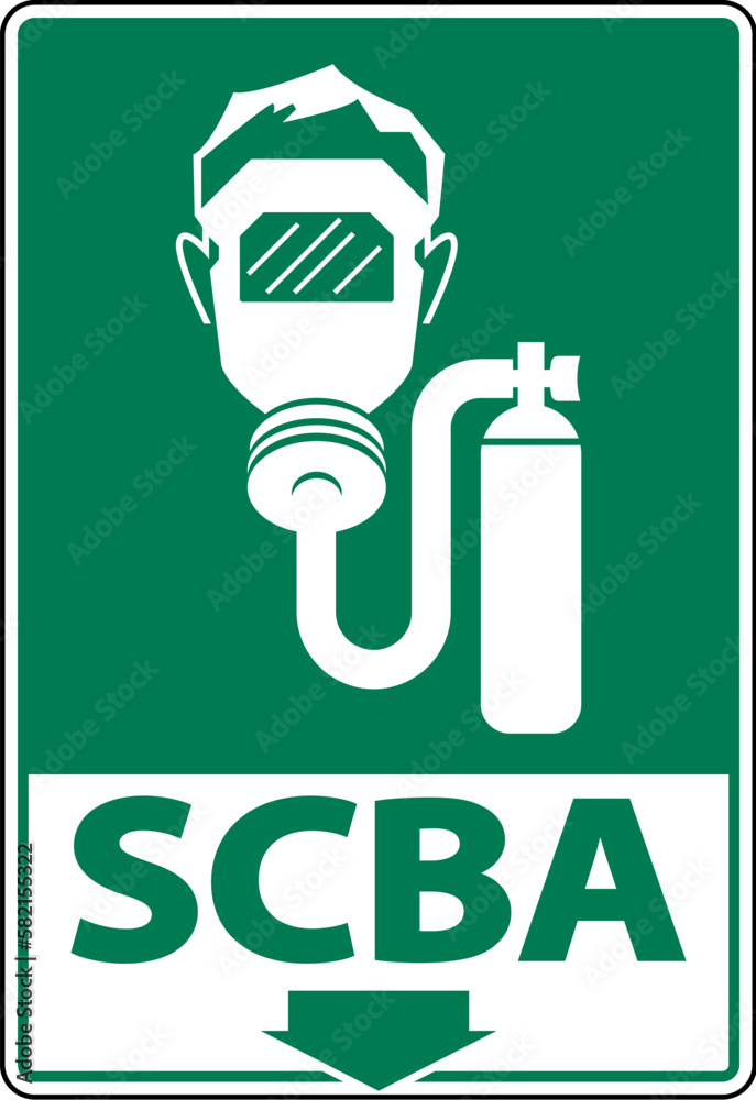 Self-Contained Breathing Apparatus Sign Stock Vector | Adobe Stock