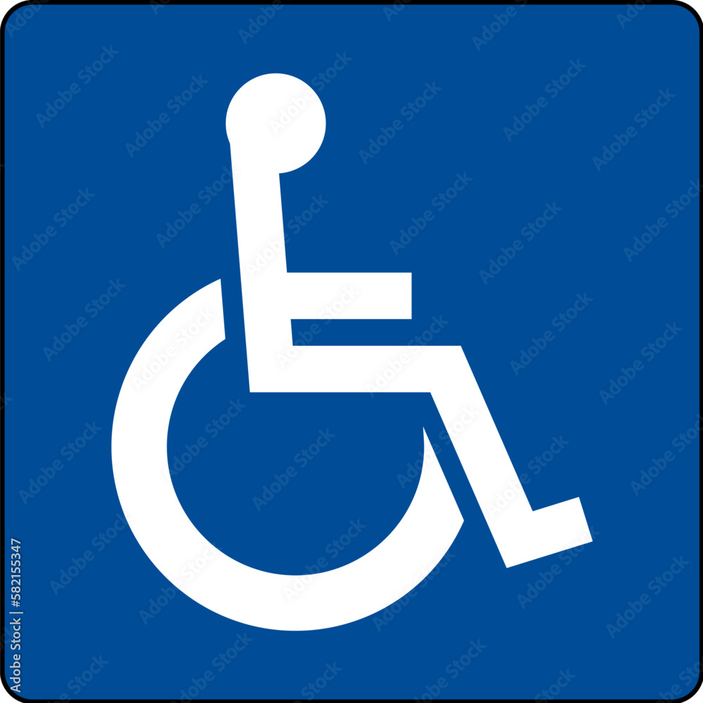International Symbol of Accessibility Sign On White Background International Symbol of Accessibility Sign On White Background