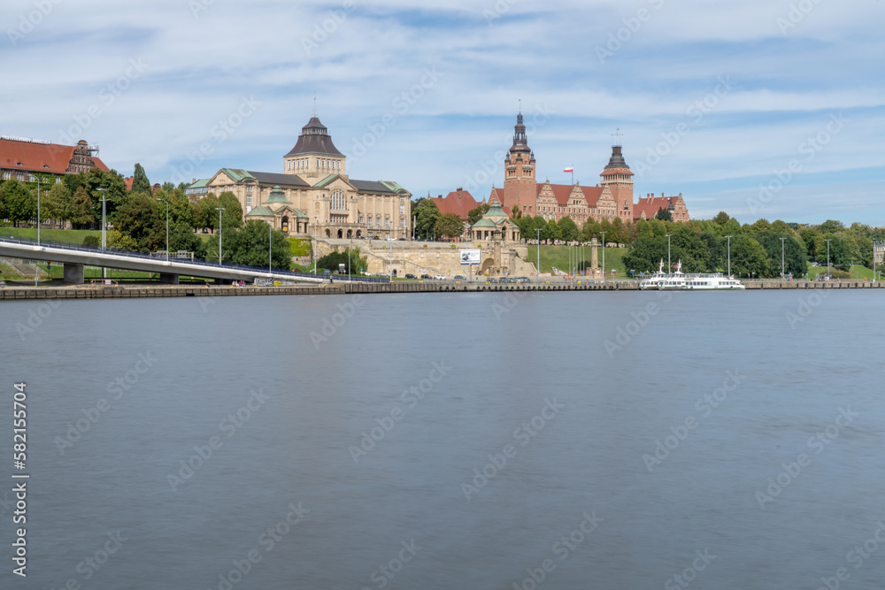 A view of the Chrobry Embankment in the city of Szczecin