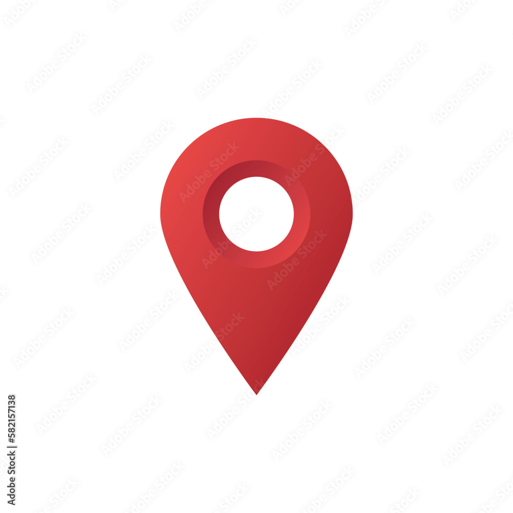 Location red icon with gradient Location red icon with gradient