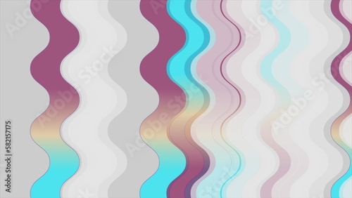 Geometric wavy stripes abstract background