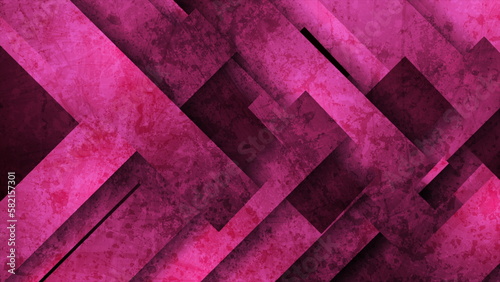 Pink abstract arrows grunge geometric background