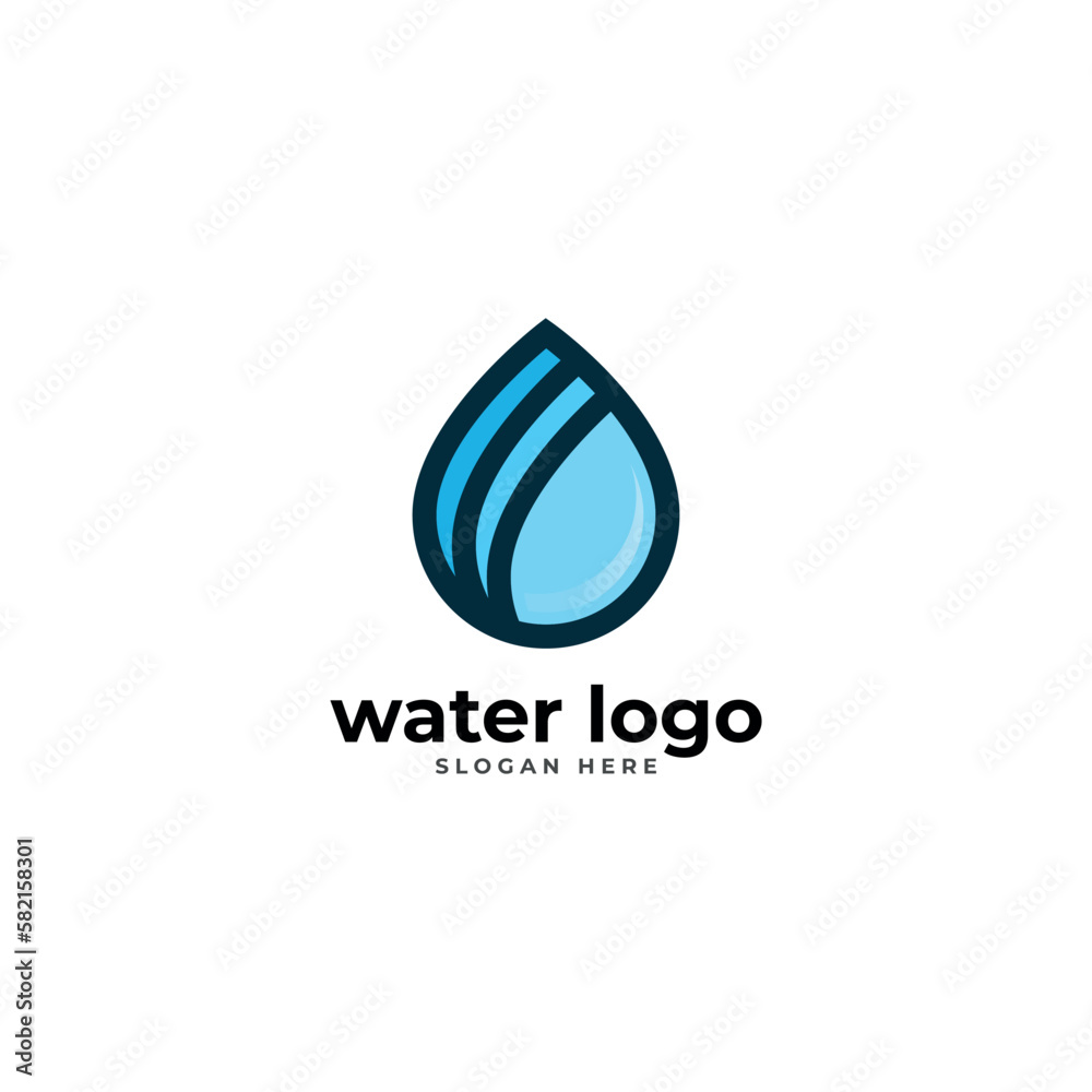 Abstract water logo vector template. Abstract water logo vector template.