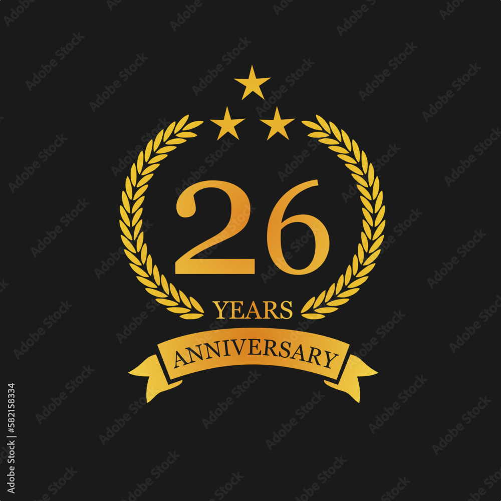 26 th Anniversary logo template illustration. suitable for you 26 th Anniversary logo template illustration. suitable for you