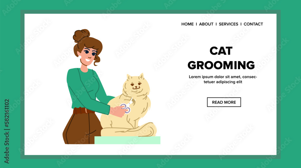 cat grooming vector cat grooming vector