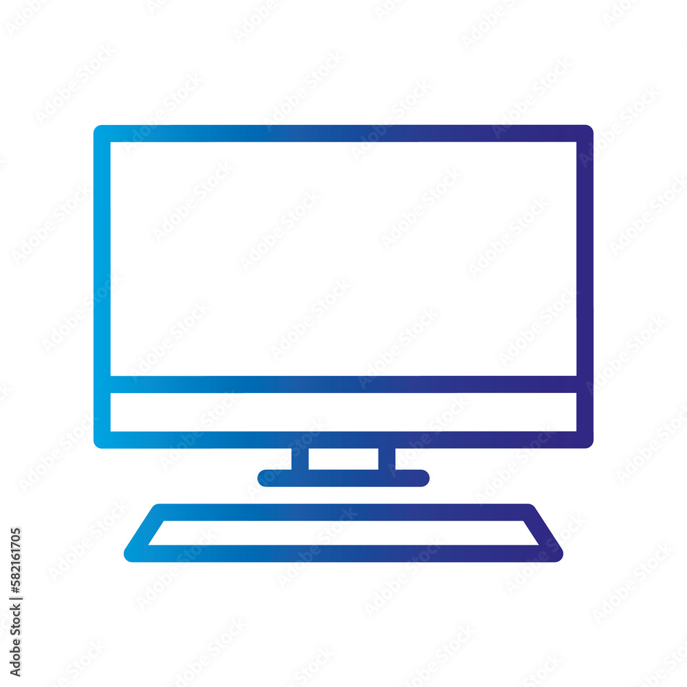 Computer screen icon png image in lines with transparent background Computer screen icon png image in lines with transparent background