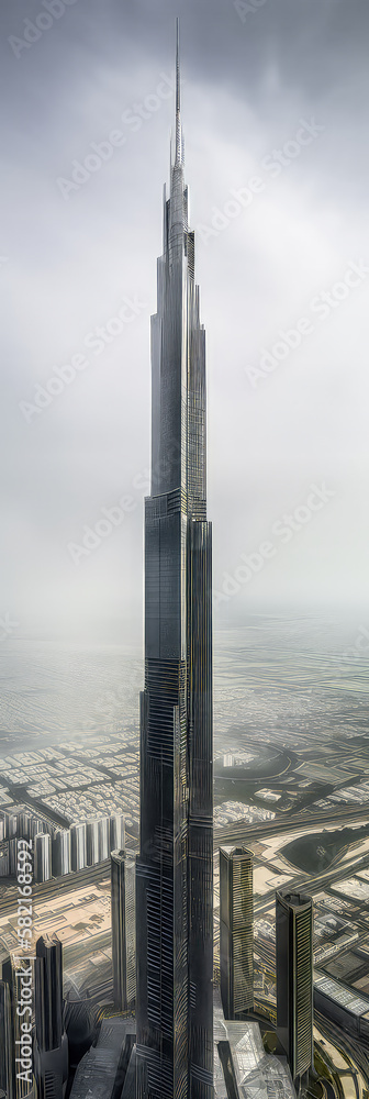 Höchstes Bauwerk der Welt Architektur Plan Illustration Skizze