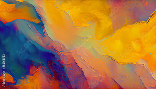 Background made with colorful oil paint textures