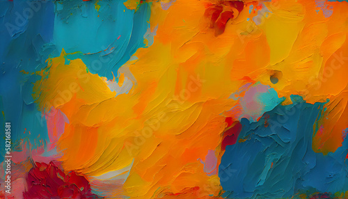 Background made with colorful oil paint textures