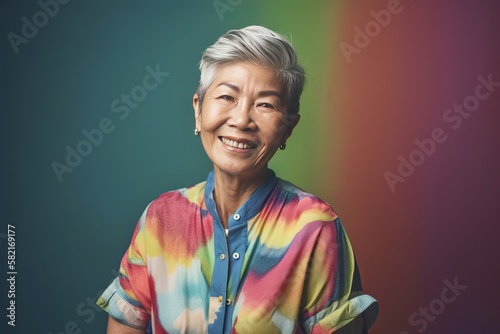 Portrait of a Mature Asian ...