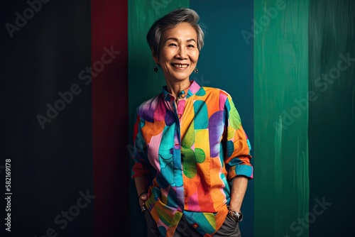 Portrait of a Mature Asian ...