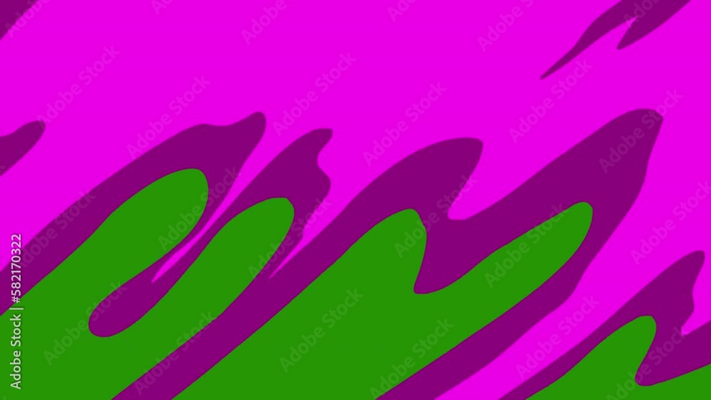 Cartoon purple liquid transition animation on green screen. Cartoon