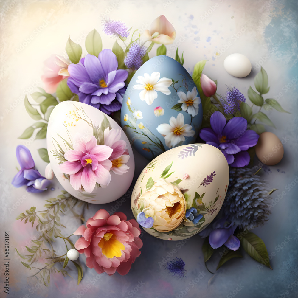 Easter composition,happy easter .ai generation Easter composition,happy easter .ai generation