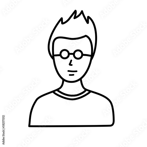 person avatar line icon