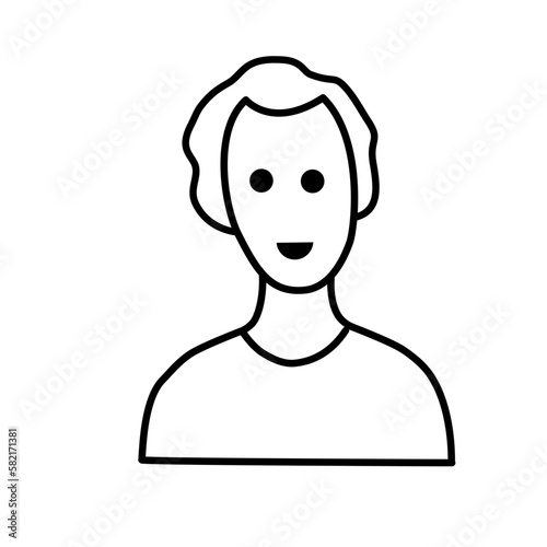 person avatar line icon