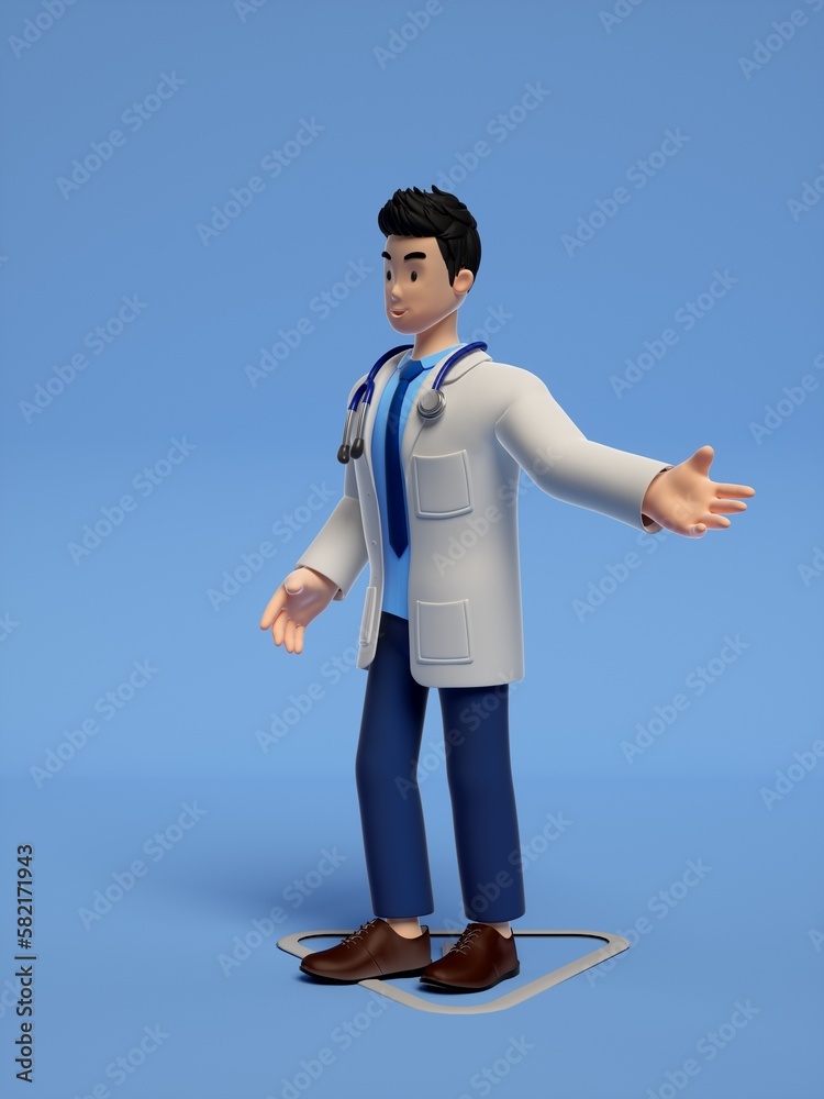 doctor 3d cartoon doctor 3d cartoon