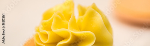 Wallpaper Mural yellow beautiful macarons cookies on the table. home bakery concept. Torontodigital.ca
